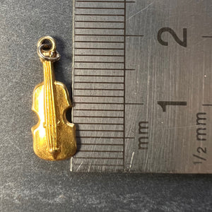 Violin 9K Yellow Gold Charm Pendant