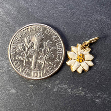 Load image into Gallery viewer, Daisy 9K Yellow Gold Enamel Charm Pendant
