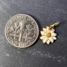 Load image into Gallery viewer, Daisy 9K Yellow Gold Enamel Charm Pendant