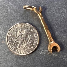 Load image into Gallery viewer, Wrench Spanner Double-Ended 9K Yellow Gold Charm Pendant