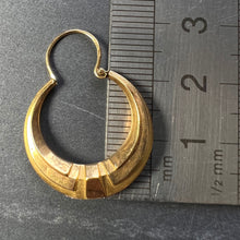 Load image into Gallery viewer, French 18 Karat Yellow Gold Creole Hoop Earrings