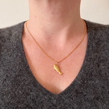 Load image into Gallery viewer, French Fish 18K Yellow Gold Charm Pendant