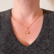 Load image into Gallery viewer, Easter Chick Triangle 18K Yellow Gold Charm Pendant