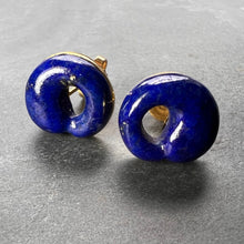 Load image into Gallery viewer, Elsa Perretti for Tiffany &amp; Co Lapis Lazuli 18K Gold Earring Studs
