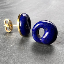 Load image into Gallery viewer, Elsa Perretti for Tiffany & Co Lapis Lazuli 18K Gold Earring Studs