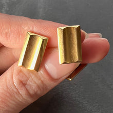 Load image into Gallery viewer, French Retro Tank-Style 18K Yellow Gold Cufflinks