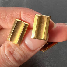 Load image into Gallery viewer, French Retro Tank-Style 18K Yellow Gold Cufflinks