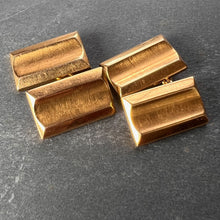 Load image into Gallery viewer, French Retro Tank-Style 18K Yellow Gold Cufflinks