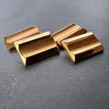 Load image into Gallery viewer, French Retro Tank-Style 18K Yellow Gold Cufflinks