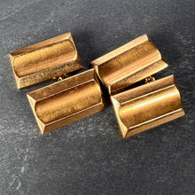 Load image into Gallery viewer, French Retro Tank-Style 18K Yellow Gold Cufflinks