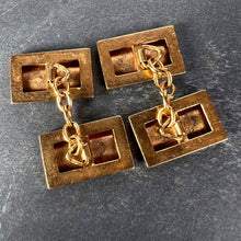 Load image into Gallery viewer, French Retro Tank-Style 18K Yellow Gold Cufflinks