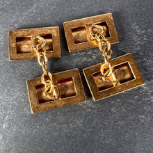 Load image into Gallery viewer, French Retro Tank-Style 18K Yellow Gold Cufflinks