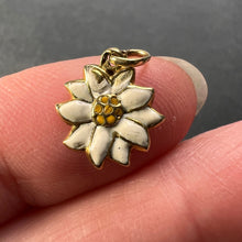 Load image into Gallery viewer, Daisy 9K Yellow Gold Enamel Charm Pendant