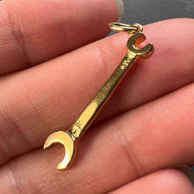 Load image into Gallery viewer, Wrench Spanner Double-Ended 9K Yellow Gold Charm Pendant
