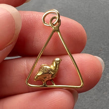 Load image into Gallery viewer, Easter Chick Triangle 18K Yellow Gold Charm Pendant