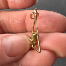 Load image into Gallery viewer, Easter Chick Triangle 18K Yellow Gold Charm Pendant