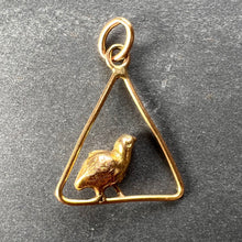 Load image into Gallery viewer, Easter Chick Triangle 18K Yellow Gold Charm Pendant