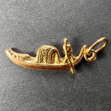 Load image into Gallery viewer, Venetian Gondola 18K Yellow Gold Charm Pendant