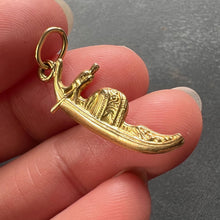Load image into Gallery viewer, Venetian Gondola 18K Yellow Gold Charm Pendant