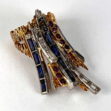 Load image into Gallery viewer, Charles de Temple Sapphire Diamond Amethyst 18K Yellow and White Gold Pinky Ring