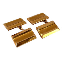 Load image into Gallery viewer, French Retro Tank-Style 18K Yellow Gold Cufflinks