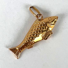 Load image into Gallery viewer, French Fish 18K Yellow Gold Charm Pendant