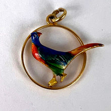 Load image into Gallery viewer, Pheasant 14K Yellow Gold Enamel Charm Pendant
