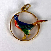 Load image into Gallery viewer, Pheasant 14K Yellow Gold Enamel Charm Pendant