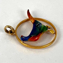 Load image into Gallery viewer, Pheasant 14K Yellow Gold Enamel Charm Pendant