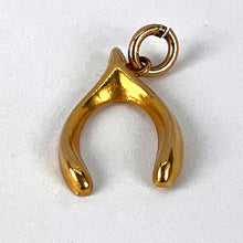 Load image into Gallery viewer, Lucky Wishbone 9K Yellow Gold Charm Pendant
