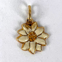 Load image into Gallery viewer, Daisy 9K Yellow Gold Enamel Charm Pendant