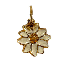 Load image into Gallery viewer, Daisy 9K Yellow Gold Enamel Charm Pendant