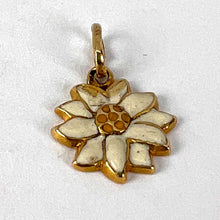 Load image into Gallery viewer, Daisy 9K Yellow Gold Enamel Charm Pendant