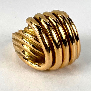 French Retro 18K Yellow Gold ‘Spring’ Ring