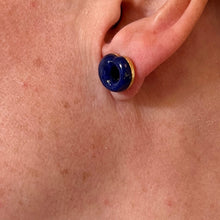 Load image into Gallery viewer, Elsa Perretti for Tiffany & Co Lapis Lazuli 18K Gold Earring Studs
