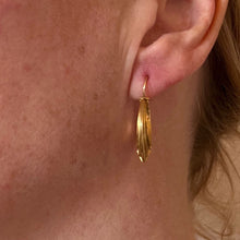 Load image into Gallery viewer, French 18 Karat Yellow Gold Creole Hoop Earrings