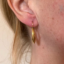 Load image into Gallery viewer, French 18 Karat Yellow Gold Creole Hoop Earrings