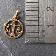 Load image into Gallery viewer, French Zodiac Libra Starsign 18K Yellow Gold Charm Pendant
