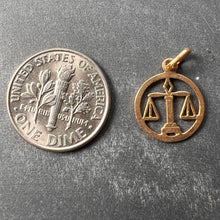 Load image into Gallery viewer, French Zodiac Libra Starsign 18K Yellow Gold Charm Pendant