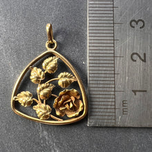 Load image into Gallery viewer, French Rose 18K Yellow Gold Charm Pendant