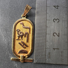 Load image into Gallery viewer, Egyptian Heiroglyphics Tablet 18K Yellow Gold Charm Pendant
