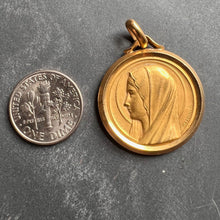 Load image into Gallery viewer, French Augis Mazzoni Virgin Mary 18K Yellow Gold Pendant