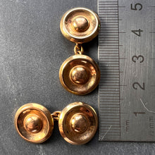 Load image into Gallery viewer, French 18 Karat Yellow Gold Disc Cufflinks
