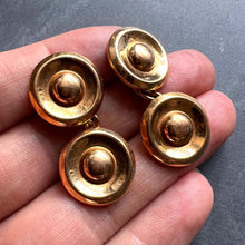 Load image into Gallery viewer, French 18 Karat Yellow Gold Disc Cufflinks