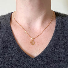 Load image into Gallery viewer, French Zodiac Libra Starsign 18K Yellow Gold Charm Pendant