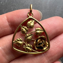 Load image into Gallery viewer, French Rose 18K Yellow Gold Charm Pendant