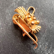 Load image into Gallery viewer, French Wheelbarrow with Flowers 18K Yellow Gold Charm Pendant