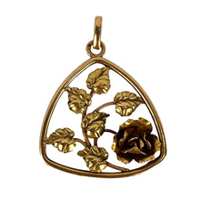 Load image into Gallery viewer, French Rose 18K Yellow Gold Charm Pendant