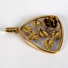 Load image into Gallery viewer, French Rose 18K Yellow Gold Charm Pendant