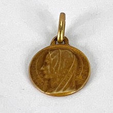 Load image into Gallery viewer, French Virgin Mary Notre Dame of Lourdes 18K Yellow Gold Charm Pendant